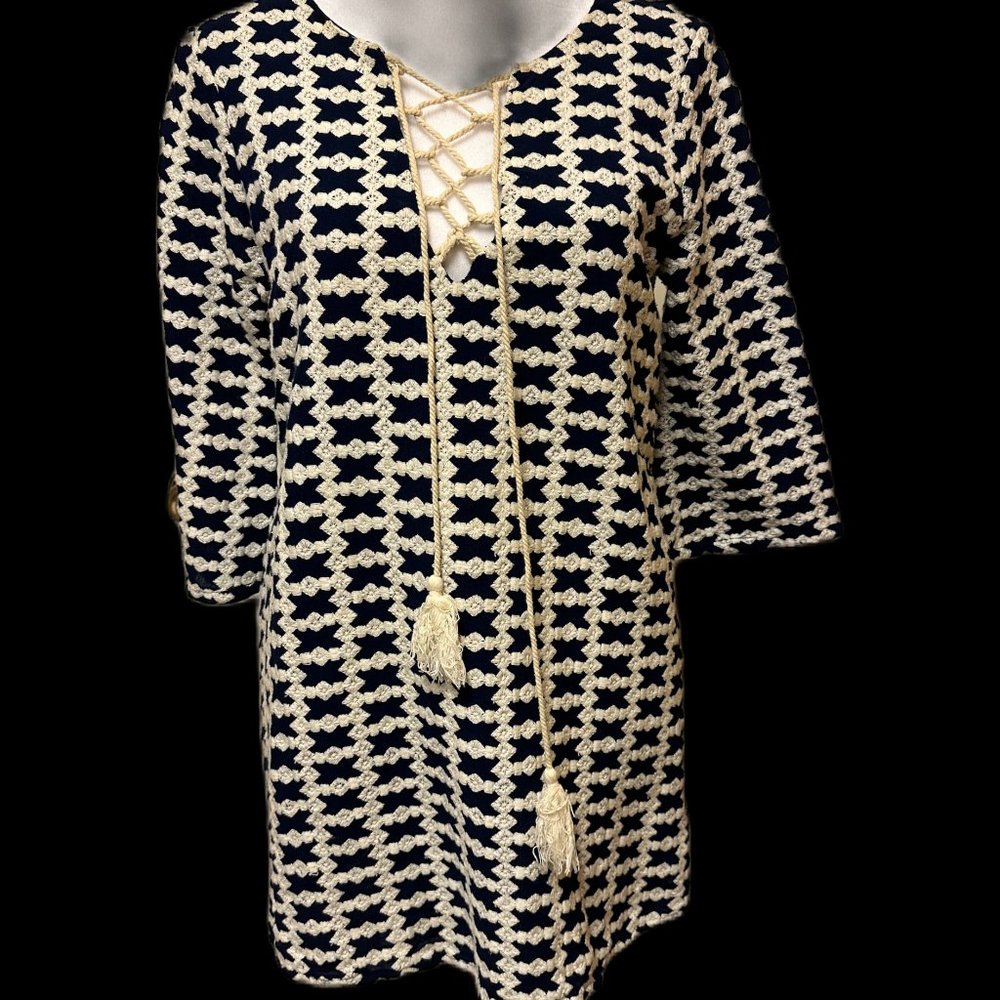 Glam Navy & Cream Tunic